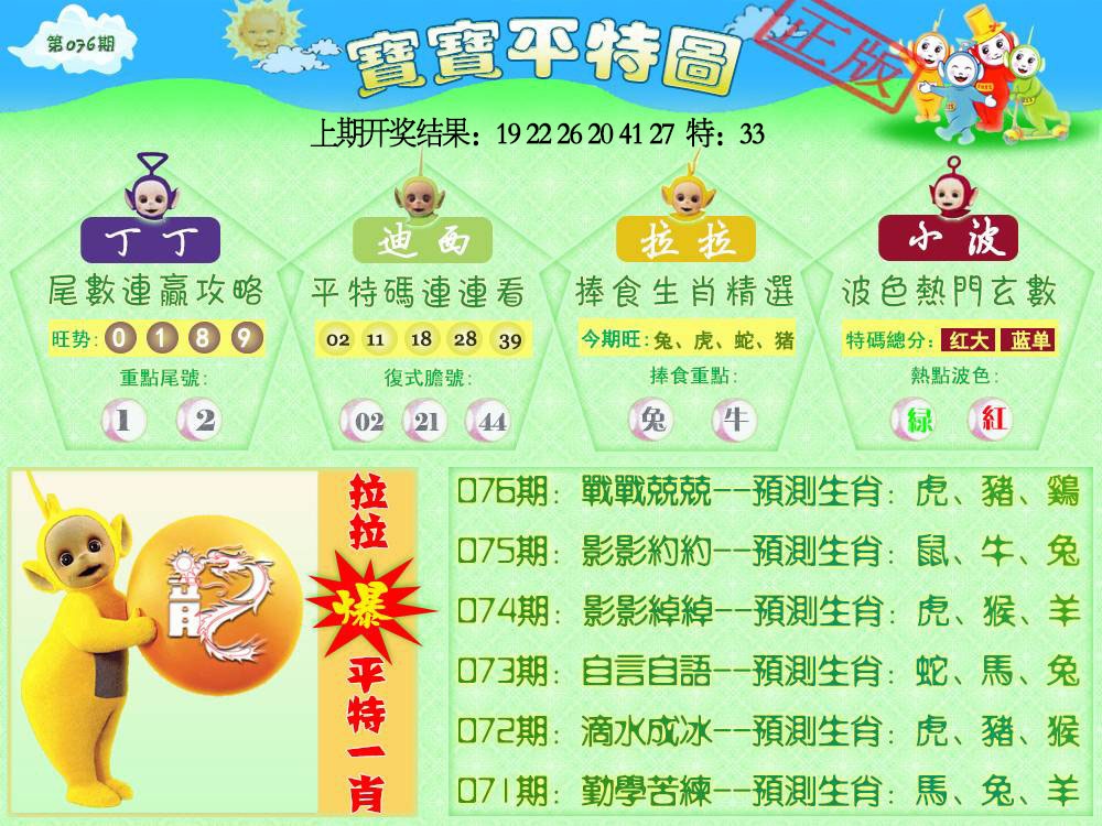 076期天线宝宝平特图[图]